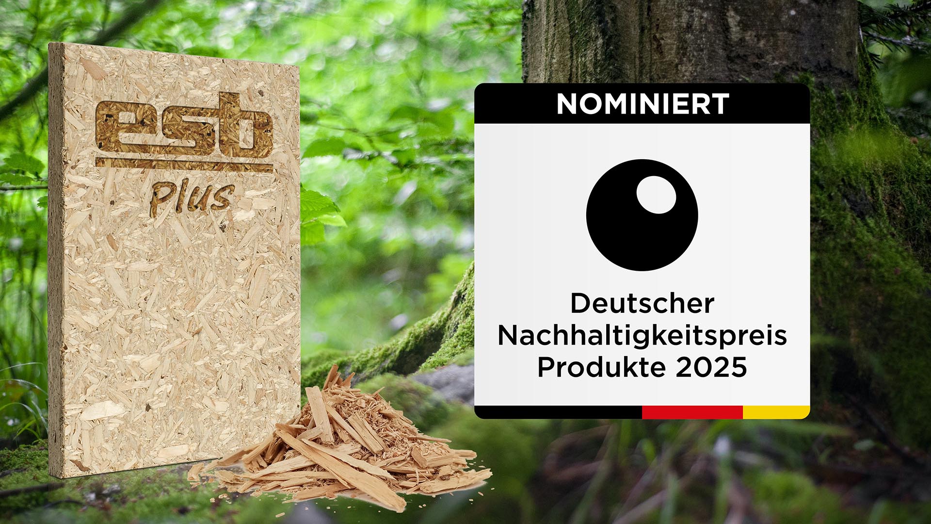 esb-Plus Holzbauplatte für den Deutschen Nachhaltigkeitspreis nominiert