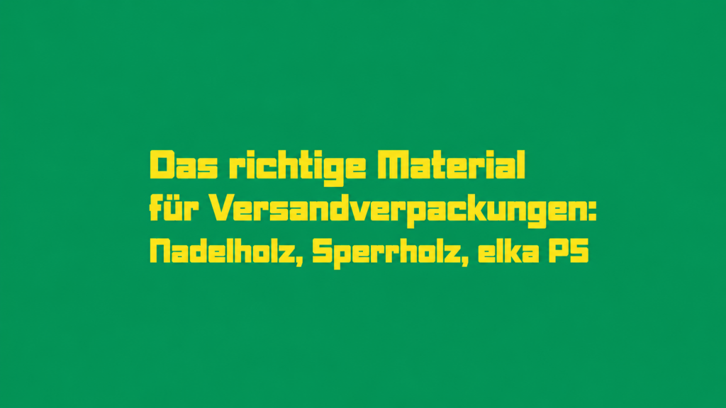 Das richtige Material für Versandverpackungen: Nadelholz, Sperrholz, elka P5
