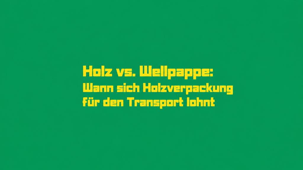Holz vs. Wellpappe: Wann sich Holzverpackung für den Transport lohnt