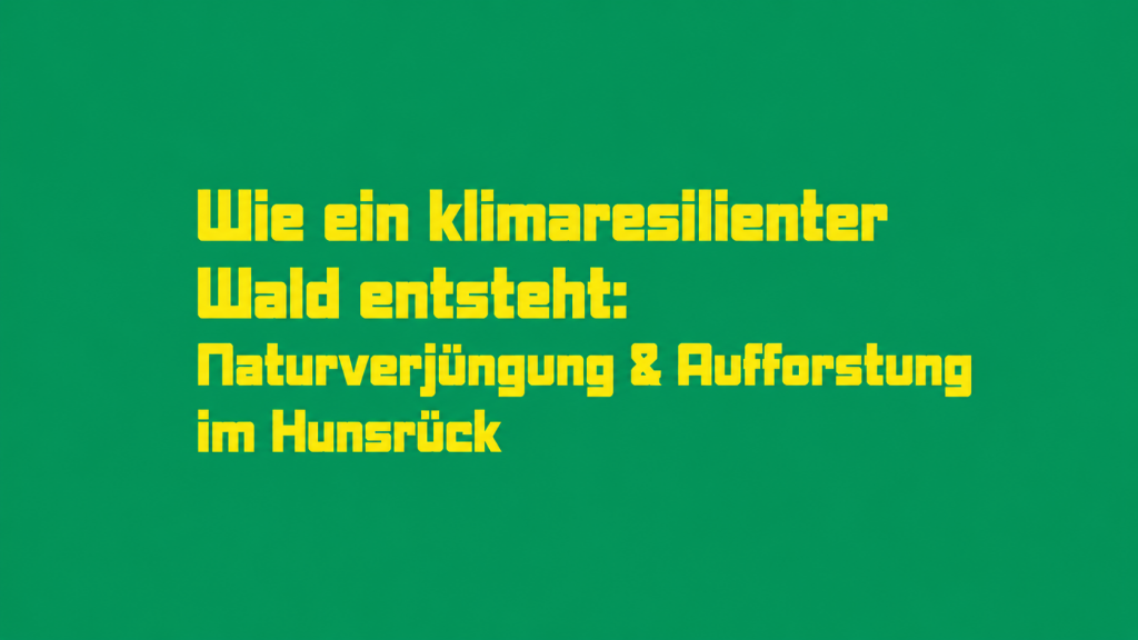Wie ein klimaresilienter Wald entsteht: Naturverjüngung & Aufforstung im Hunsrück