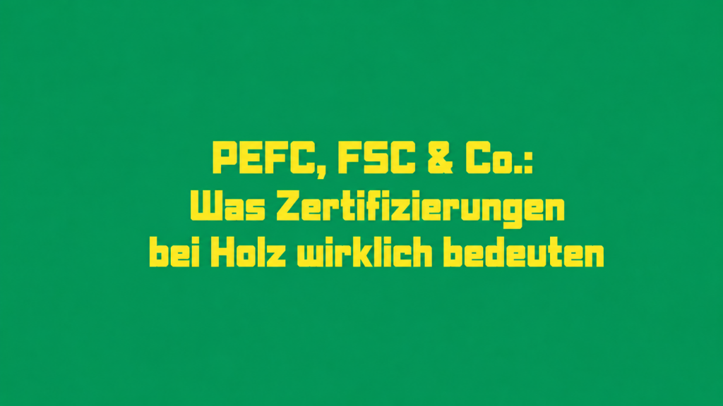 PEFC, FSC & Co.: Was Zertifizierungen bei Holz wirklich bedeuten
